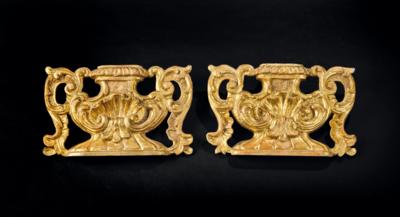 A Pair of Baroque Ornaments, - Una Collezione Viennese