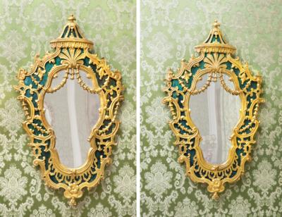A Pair of Decorative Wall Mirrors in Louis XV Style, - Vídeňská Sbírka