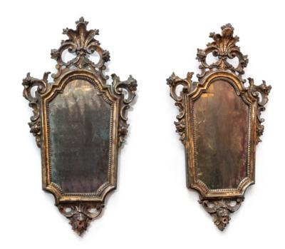 A Pair of Baroque Wall Mirrors from Italy, - Vídeňská Sbírka