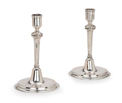 A Pair of Neo-Classical Candleholders, - A Viennese Collection