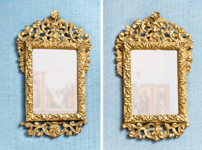 Paar kleine Barock-Wandspiegel, - Eine Wiener Sammlung
