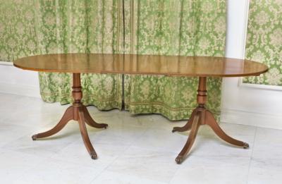 A Pair of Console Tables and Small Dinner Table in Regency Style, - Una Collezione Viennese