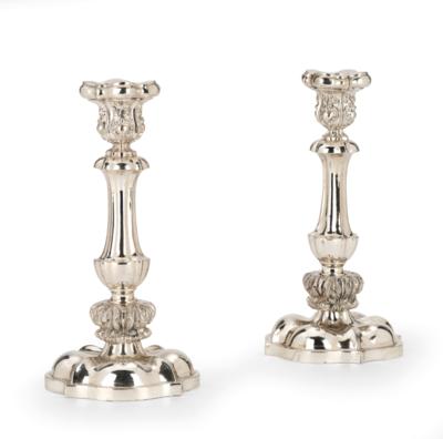 A Pair of Biedermeier Candleholders from Vienna, - A Viennese Collection