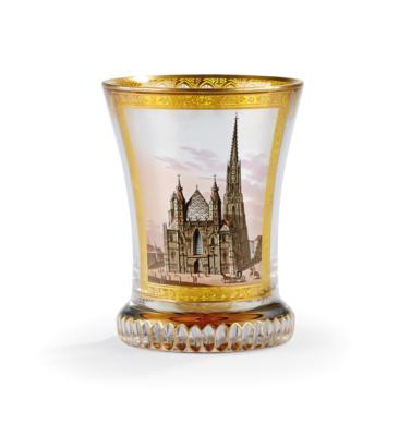 A Beaker (“Ranftbecher”) with St. Stephen’s Cathedral, Anton Kothgasser, Vienna c. 1820-30, - A Viennese Collection