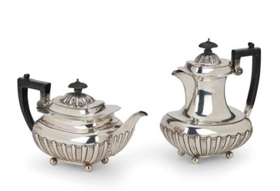 A Victorian Tea and Coffee Pot from Sheffield, - A Viennese Collection
