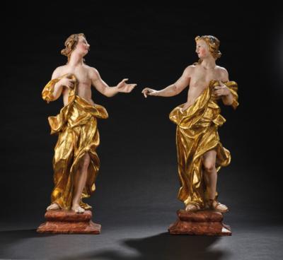 Workshop of Johann Peter Schwanthaler (Ried i. I. 1720 -1795) - Pair of Standing Angels, - Vídeňská Sbírka