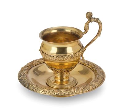 A Viennese Biedermeier Cup with a Saucer, - A Viennese Collection