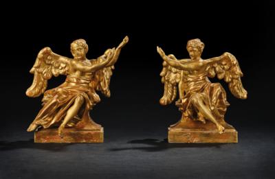 Two Small Baroque Angels, - A Viennese Collection