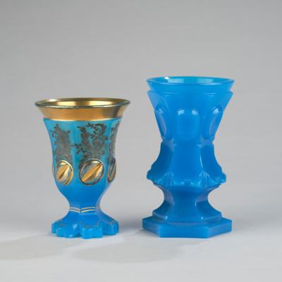 2 Footed Beakers, Bohemia c. 1840, - A Viennese Collection II