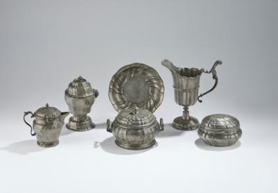 6 Pewter Vessels, - A Viennese Collection II