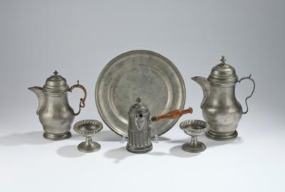 6 Pewter Vessels, - A Viennese Collection II