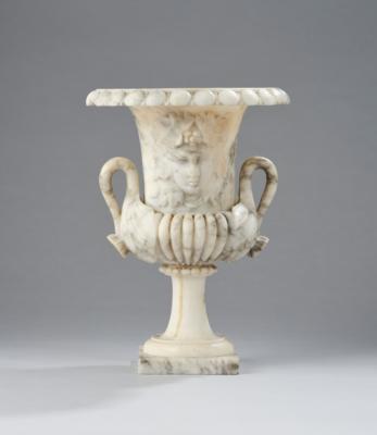 An Alabaster Decorative Vase, - Vídeňská Sbírka II