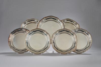 6 Place Plates and a Tray by Berndorf - Una Collezione Viennese II