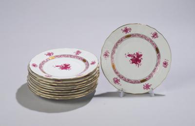 Herend - 10 Dessert Plates diameter 17.5 cm, - Vídeňská Sbírka II