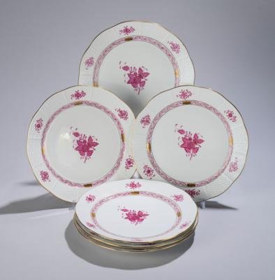 Herend - 6 Dinner Plates diameter 25.5 cm, - Una Collezione Viennese II