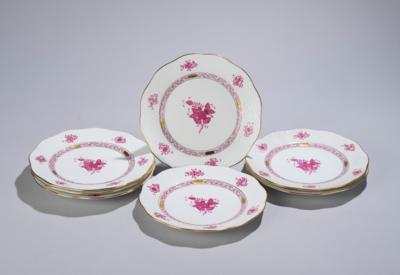 Herend - 7 Hors d’Oeuvre Plates diameter 20.5 cm, - Vídeňská Sbírka II