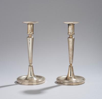 A Pair of Neo-Classical Candleholders, - Una Collezione Viennese II