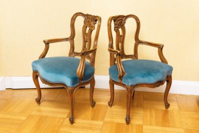 A Pair of Small Armchairs in Baroque Style, - A Viennese Collection II
