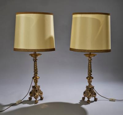 Paar Tischlampen i. Barockstil, - Eine Wiener Sammlung II
