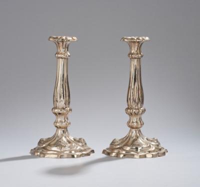 A Pair of Viennese Biedermeier Candleholders, - Una Collezione Viennese II