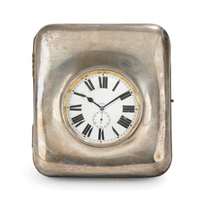 A Travel Clock with Silver Case, - Una Collezione Viennese II