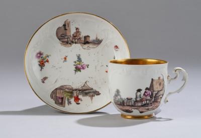 Tasse mit Untertasse, Meissen um 1750-1760, - Eine Wiener Sammlung II