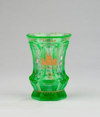 A Uranium Glass Beaker, Bohemia, Mid-19th Century, - Una Collezione Viennese II