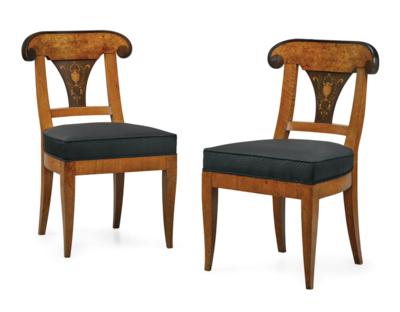Paar Biedermeier Stühle, - Sammlung Otto von Mitzlaff