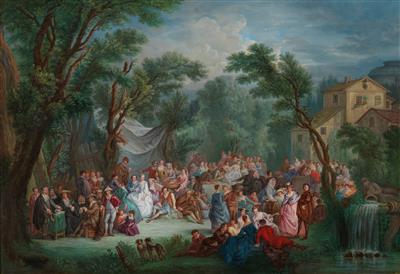 Follower of Louis Joseph Watteau -  a pair (2) - Dipinti antichi