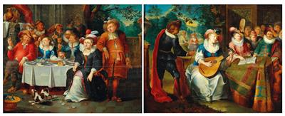 Frans Xaver Hendrick Verbeeck, a pair (2) - Old Master Paintings