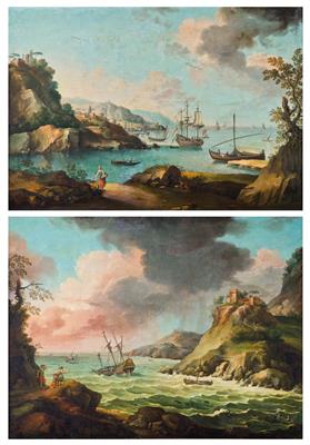 French School, 18th Century, a pair (2) - Obrazy starých mistrů