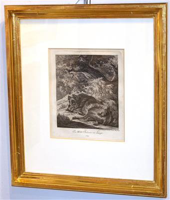Johann Elias Ridinger - Meisterzeichnungen, Druckgraphik bis 1900, Aquarelle und Miniaturen