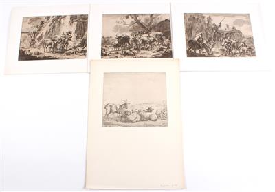 Karel Dujardin - Disegni e stampe fino al 1900, acquarelli e miniature