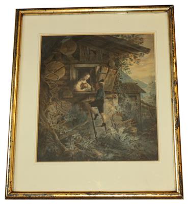 Österreich, Mitte 19. Jahrhundert - Meisterzeichnungen, Druckgraphik bis 1900, Aquarelle und Miniaturen