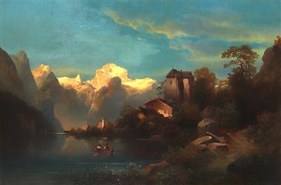 Josef Thoma zugeschrieben/attributed (Wien 1828-1899) Aus dem Salzkammergut (?), - Paintings