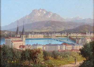 Hubert Sattler zugeschrieben/attributed (1817-1904) Luzern, - Dipinti