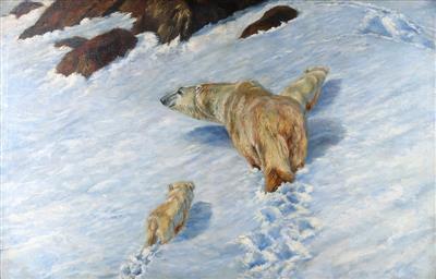 Richard Friese zugeschrieben/attributed (1854-1918) Polarbären, - Dipinti
