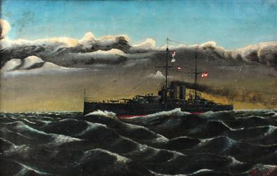 Künstler 20.Jhdt. Schlachtschiff der österreichischen 'VIRIBUS UNITIS-Klasse', - Paintings