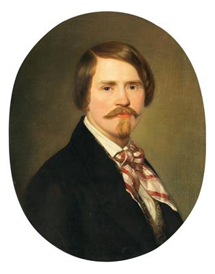 Anton Einsle zugeschrieben/attributed (1801-1871) Herrenporträt, - Obrazy