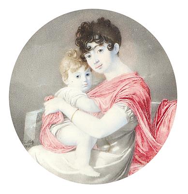 Caspar Gerhard Klotz zugeschrieben/attributed (1774-1847) Mutter und Kind, - Paintings