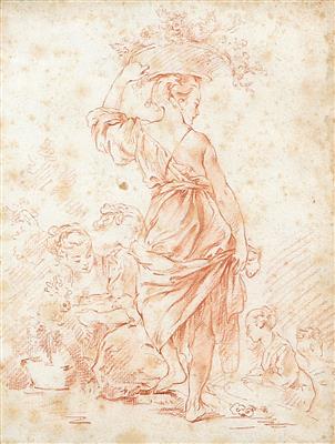Nach Francois Boucher - Master Drawings, Prints before 1900, Watercolours, Miniatures