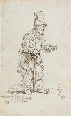 Rembrandt Harmensz van Rijn Nachfolger/Follower - Master Drawings, Prints before 1900, Watercolours, Miniatures