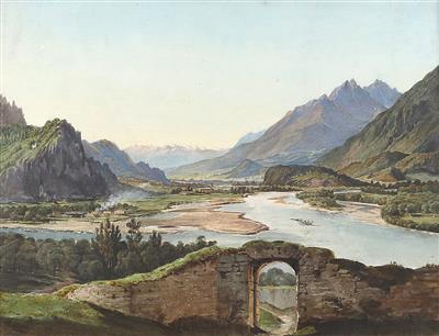Thomas Ender Umkreis/Circle (1793-1875) Blick vom Schloß Kropfsberg gegen Jenbach, - Disegni e stampe fino al 1900, acquarelli e miniature