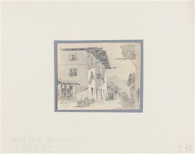 Emil Jakob Schindler zugeschrieben/attributed (1842-1892) Blick in eine Dorfstraße, - Obrazy