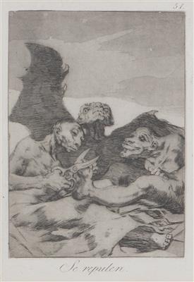 Francisco Goya y Lucientes - Meisterzeichnungen, Druckgraphik bis 1900, Aquarelle und Miniaturen