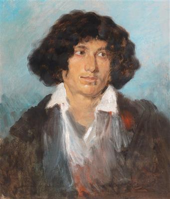 Anton Romako Umkreis/Circle (1832-1889) Bildnis eines jungen Italieniers, - Paintings