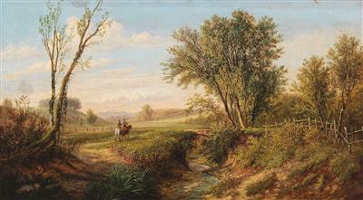 Marinus Adrianus Koekkoek zugeschrieben/attributed (1807-1870) Reiter in weiter Landschaft, - Obrazy