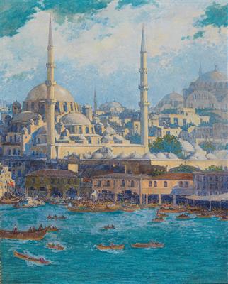 Max Friedrich Rabes Umkreis/Circle (1868-1944) Blick auf Istanbul, - Dipinti