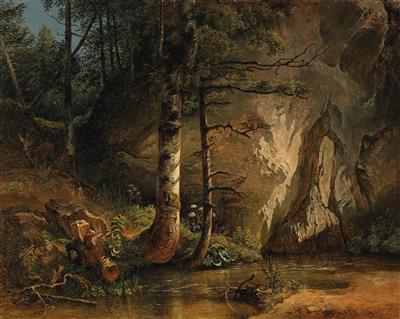 Friedrich Gauermann Umkreis/Circle (1807-1862) Reh am Waldbach, - Paintings