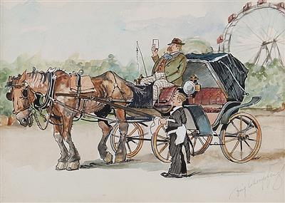 Fritz Schönpflug - Mistrovské kresby, Tisky do roku 1900, Akvarely a miniatury